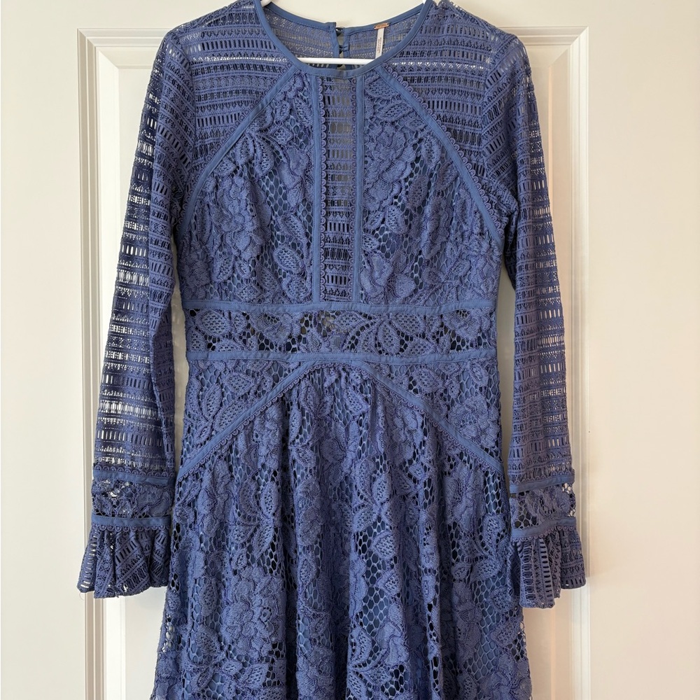 Free People Blue mini Lace Dress
